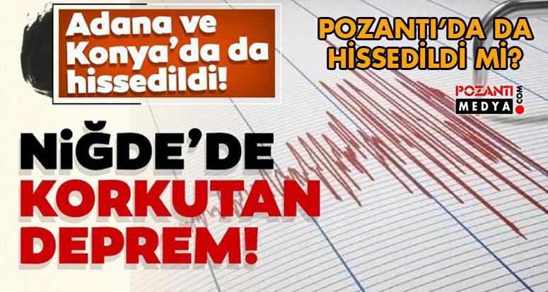 Bor ‘da 5.1 şiddetinde deprem meydana geldi