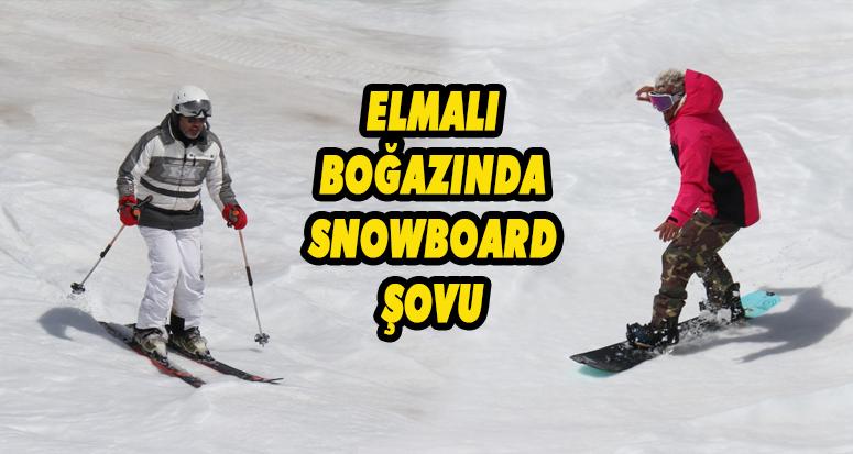 Elmalı Boğazı’nda Snowboard Gösterisi