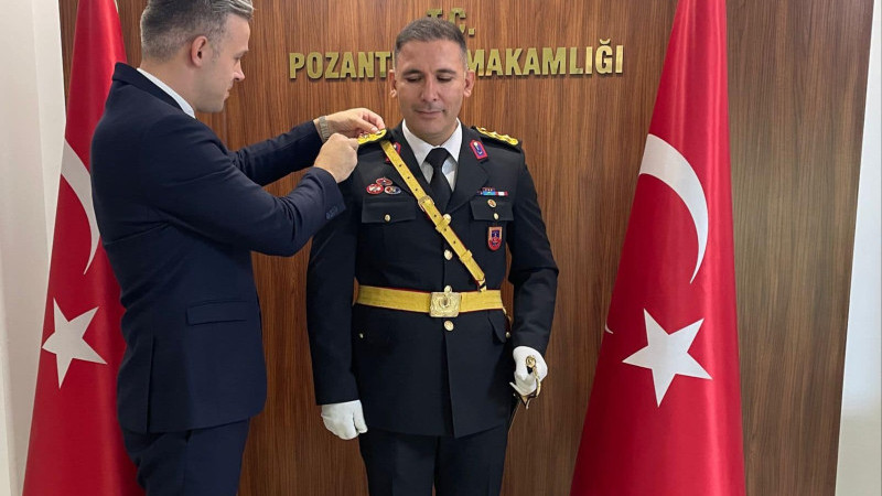 Jandarma Komutanı Üsteğmenliğe Yükseldi