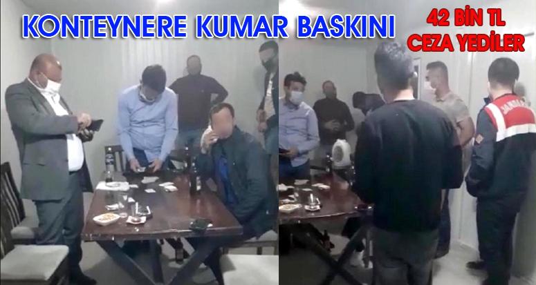 Jandarma, konteynere kumar baskını düzenledi