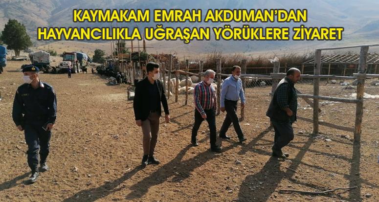 Kaymakam Akduman, Yörükler’e ziyarette bulundu