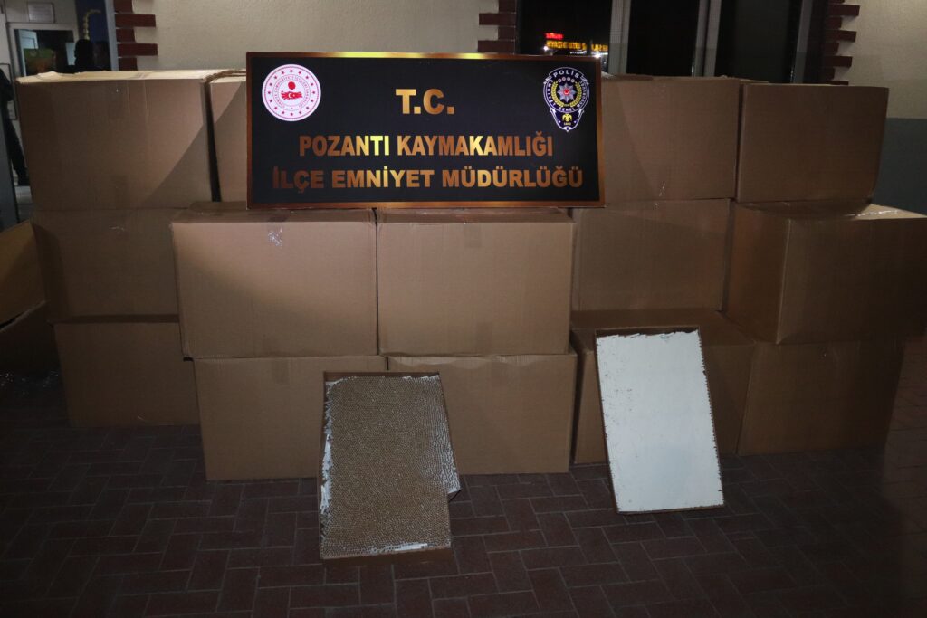 Pozantı’da 1 Milyon 636 Bin Adet Doldurulmuş Makaron Ele Geçirildi