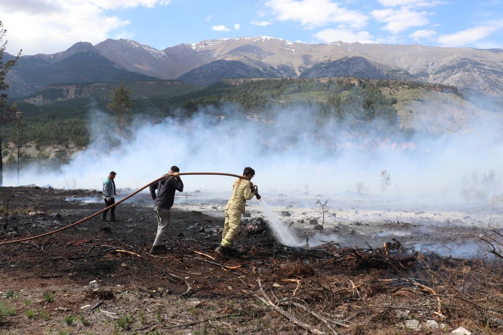 Çayır Yaylasında Çıkan Orman Yangını Kısa Sürede Söndürüldü