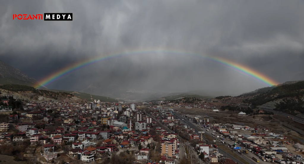 Pozantı’da Harika Gökkuşağı Manzarası