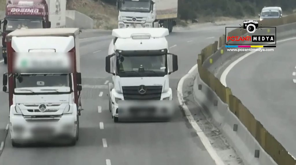 Adana-Pozantı Otoyolu’nda Tır ve Kamyonlara Drone Destekli Denetim