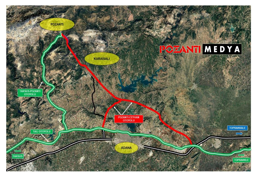 Yeni Pozantı – Ceyhan Otoyolu Güzergahı Belli Oldu