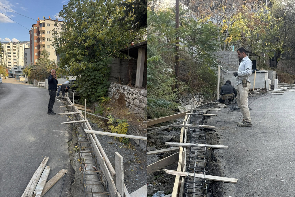 Pozantı’da Dere Kenarına Güvenlik Korkulukları Yapılıyor