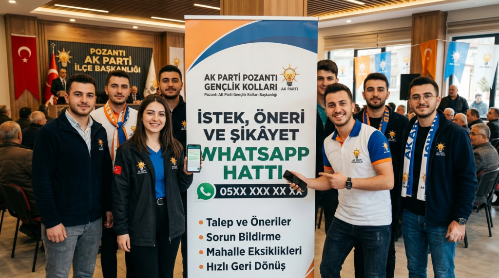 AK Parti Pozantı Gençlik Kollarından Yeni Hamle: WhatsApp İletişim Hattı Geliyor